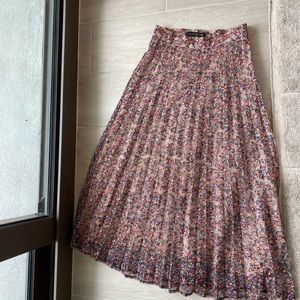 Floral Lace Midi Skirt